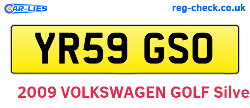 YR59GSO are the vehicle registration plates.