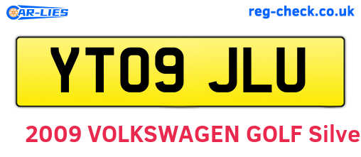 YT09JLU are the vehicle registration plates.
