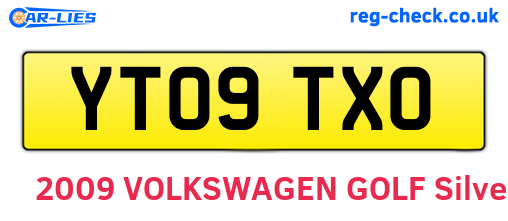 YT09TXO are the vehicle registration plates.
