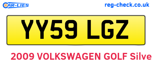 YY59LGZ are the vehicle registration plates.