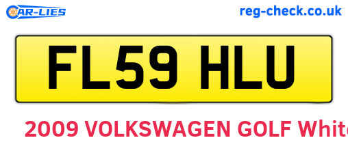 FL59HLU are the vehicle registration plates.