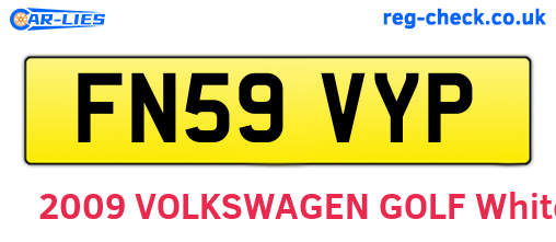 FN59VYP are the vehicle registration plates.
