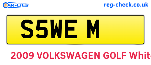 S5WEM are the vehicle registration plates.