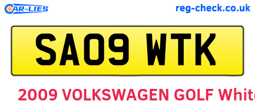 SA09WTK are the vehicle registration plates.