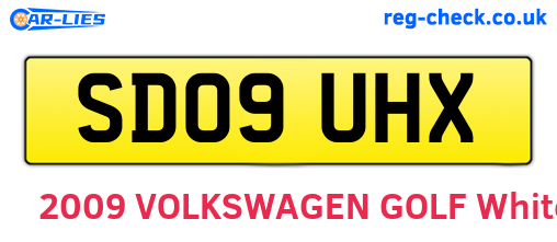 SD09UHX are the vehicle registration plates.