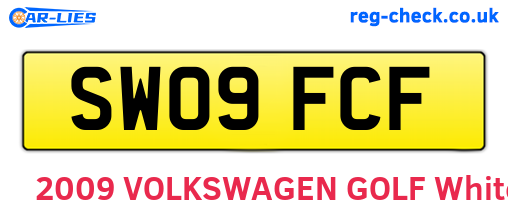 SW09FCF are the vehicle registration plates.
