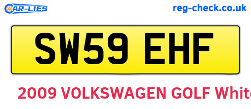 SW59EHF are the vehicle registration plates.