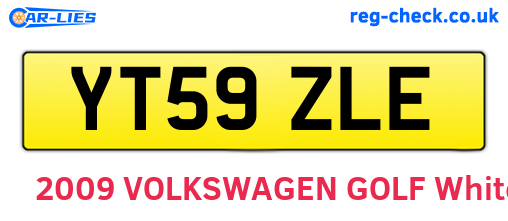 YT59ZLE are the vehicle registration plates.