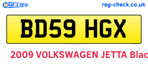 BD59HGX are the vehicle registration plates.