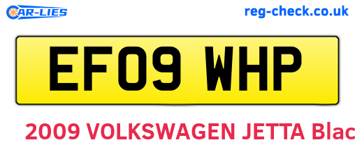 EF09WHP are the vehicle registration plates.