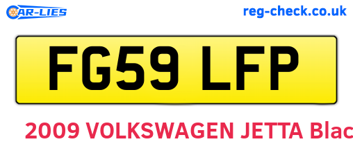 FG59LFP are the vehicle registration plates.