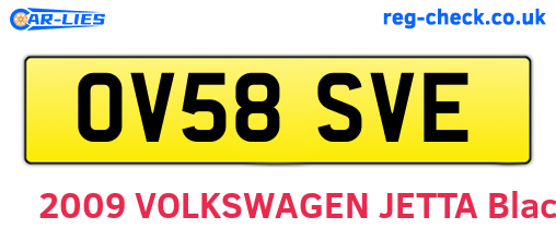 OV58SVE are the vehicle registration plates.