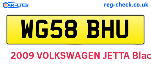 WG58BHU are the vehicle registration plates.