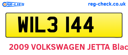 WIL3144 are the vehicle registration plates.