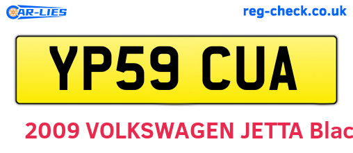 YP59CUA are the vehicle registration plates.