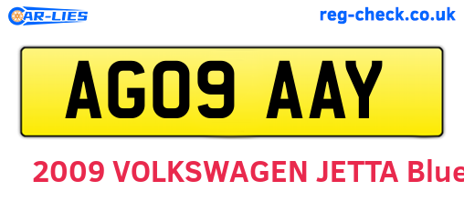 AG09AAY are the vehicle registration plates.