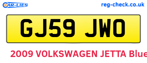 GJ59JWO are the vehicle registration plates.