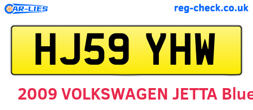 HJ59YHW are the vehicle registration plates.