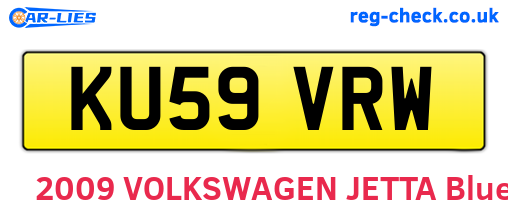 KU59VRW are the vehicle registration plates.