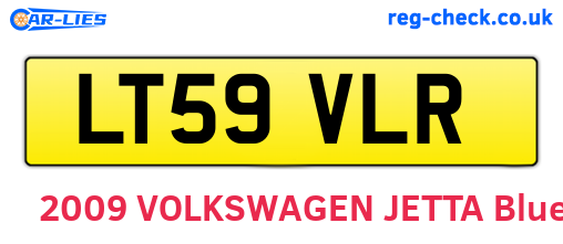 LT59VLR are the vehicle registration plates.