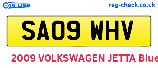 SA09WHV are the vehicle registration plates.