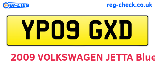 YP09GXD are the vehicle registration plates.