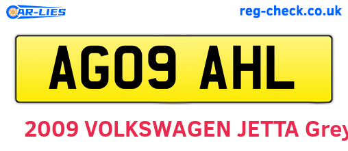 AG09AHL are the vehicle registration plates.