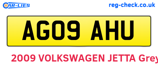 AG09AHU are the vehicle registration plates.