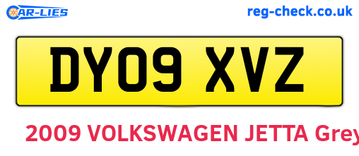 DY09XVZ are the vehicle registration plates.