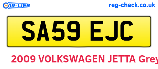 SA59EJC are the vehicle registration plates.