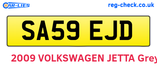 SA59EJD are the vehicle registration plates.