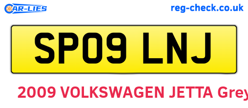 SP09LNJ are the vehicle registration plates.