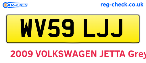 WV59LJJ are the vehicle registration plates.
