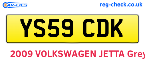 YS59CDK are the vehicle registration plates.