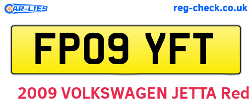 FP09YFT are the vehicle registration plates.