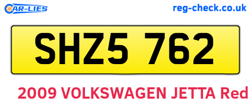 SHZ5762 are the vehicle registration plates.