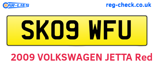 SK09WFU are the vehicle registration plates.
