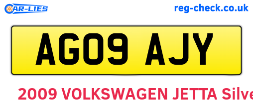 AG09AJY are the vehicle registration plates.