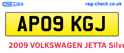 AP09KGJ are the vehicle registration plates.