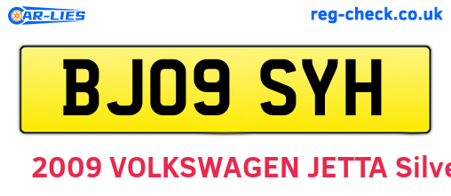 BJ09SYH are the vehicle registration plates.