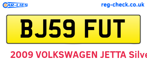 BJ59FUT are the vehicle registration plates.