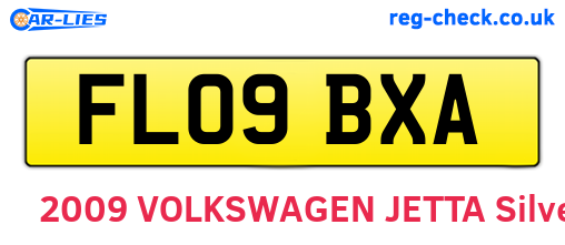 FL09BXA are the vehicle registration plates.