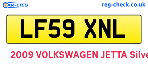 LF59XNL are the vehicle registration plates.