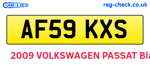 AF59KXS are the vehicle registration plates.
