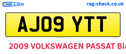 AJ09YTT are the vehicle registration plates.
