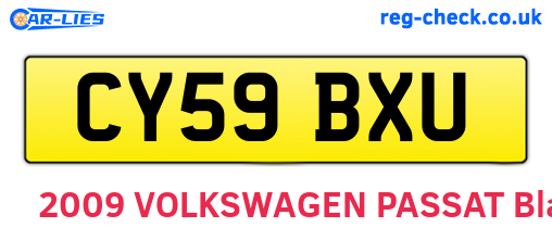 CY59BXU are the vehicle registration plates.
