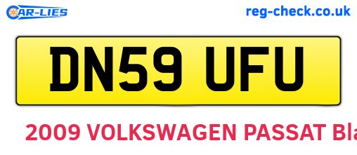 DN59UFU are the vehicle registration plates.