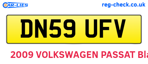 DN59UFV are the vehicle registration plates.