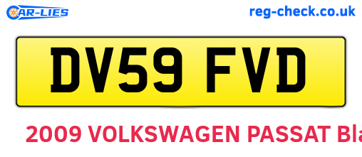 DV59FVD are the vehicle registration plates.