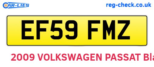 EF59FMZ are the vehicle registration plates.